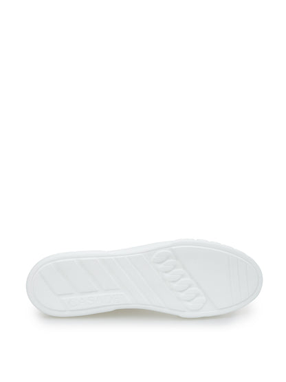 Casadei Elevated White Nappa Leather Off-Road Sneakers