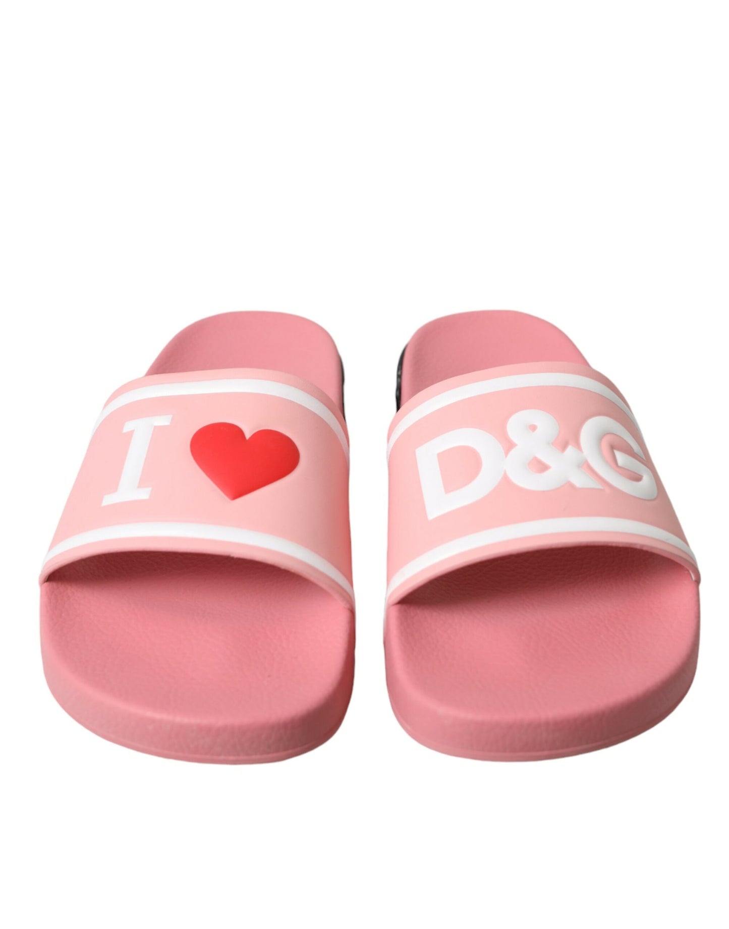 Dolce & Gabbana Chic Pink Calf Leather Slide Flats