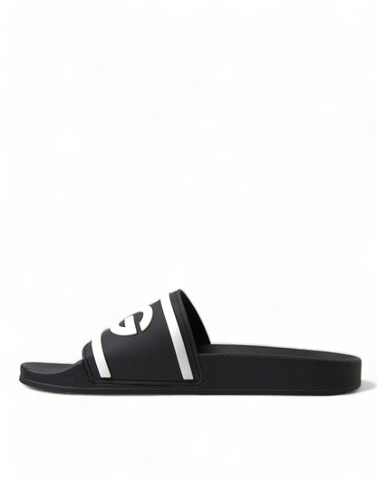 Dolce & Gabbana Sleek Monochrome Rubber Slides