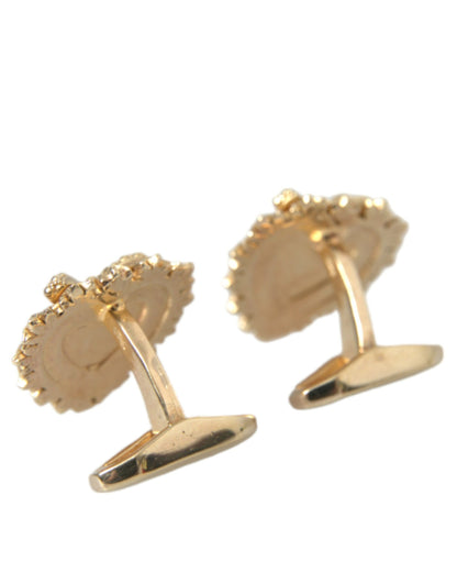 Dolce & Gabbana Gold Plated 925 Sterling Silver Devotion Cufflink