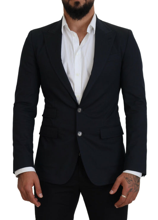 Dolce & Gabbana Chic Blue Single Breasted Formal Blazer