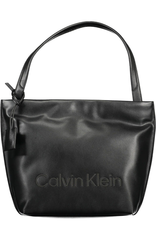 Calvin Klein Elegant One-Handle Shoulder Bag in Sleek Black