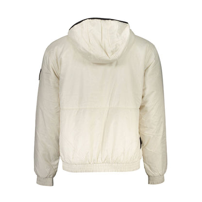 Calvin Klein Elegant Beige Hooded Jacket – Timeless Outerwear