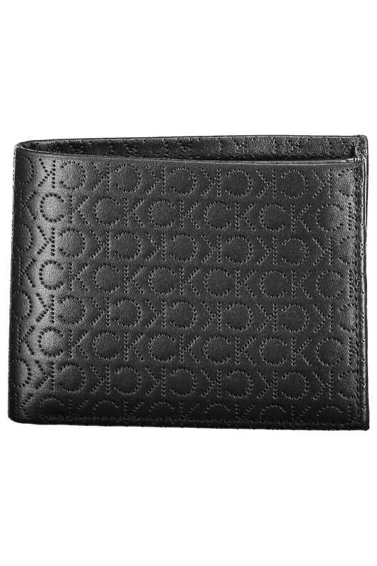 Calvin Klein Sleek Black Leather Dual-Compartment Wallet