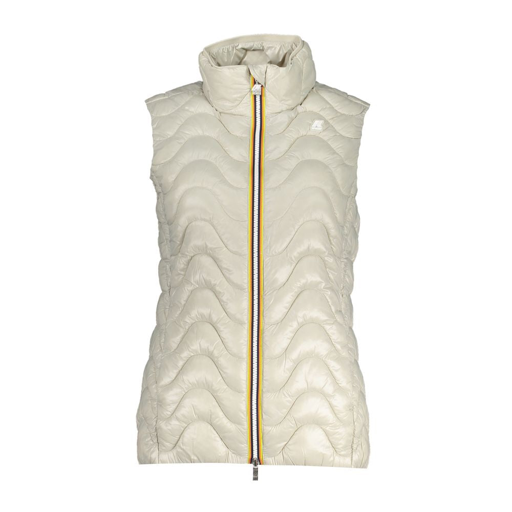 K-WAY Chic Sleeveless Zip Jacket with Contrast Details