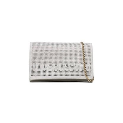 Love Moschino Chic Rhinestone-Embellished Faux Leather Shoulder Bag