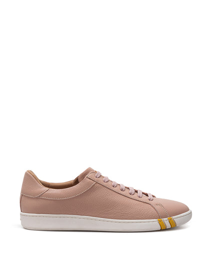 Bally Chic Pink Leather Lace-Up Sneakers