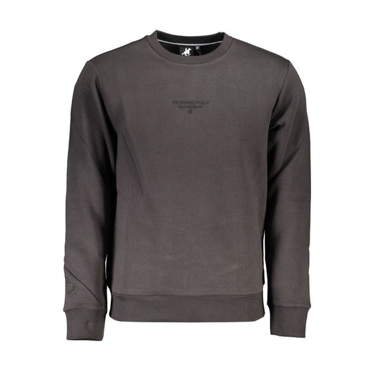 U.S. Grand Polo Sleek Gray Fleece Crew Neck Sweatshirt