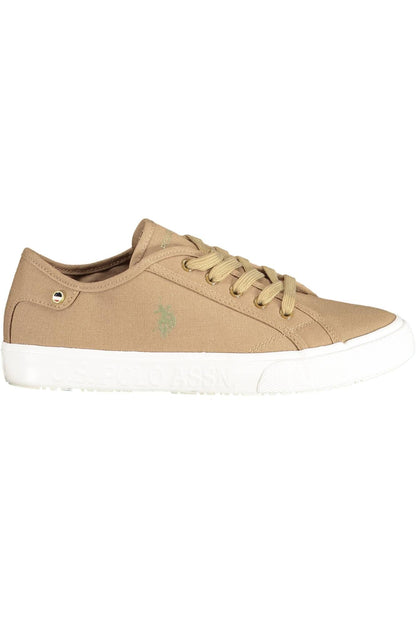 U.S. POLO ASSN. Chic Brown Lace-Up Sporty Sneakers