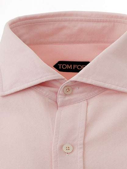 Tom Ford Elegant Pink Long Sleeve Cotton Shirt