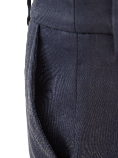 Lardini Chic Linen Blue Chino Trousers – Timeless Elegance