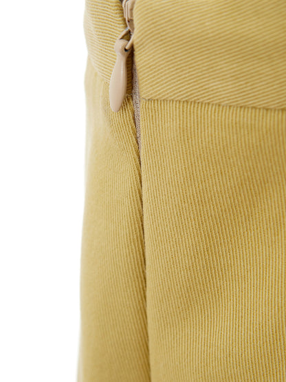 Lardini Chic Yellow Cotton Chino Trousers