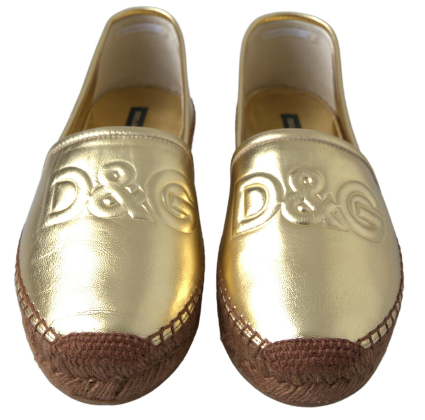 Dolce & Gabbana Golden Elegance Leather Espadrilles