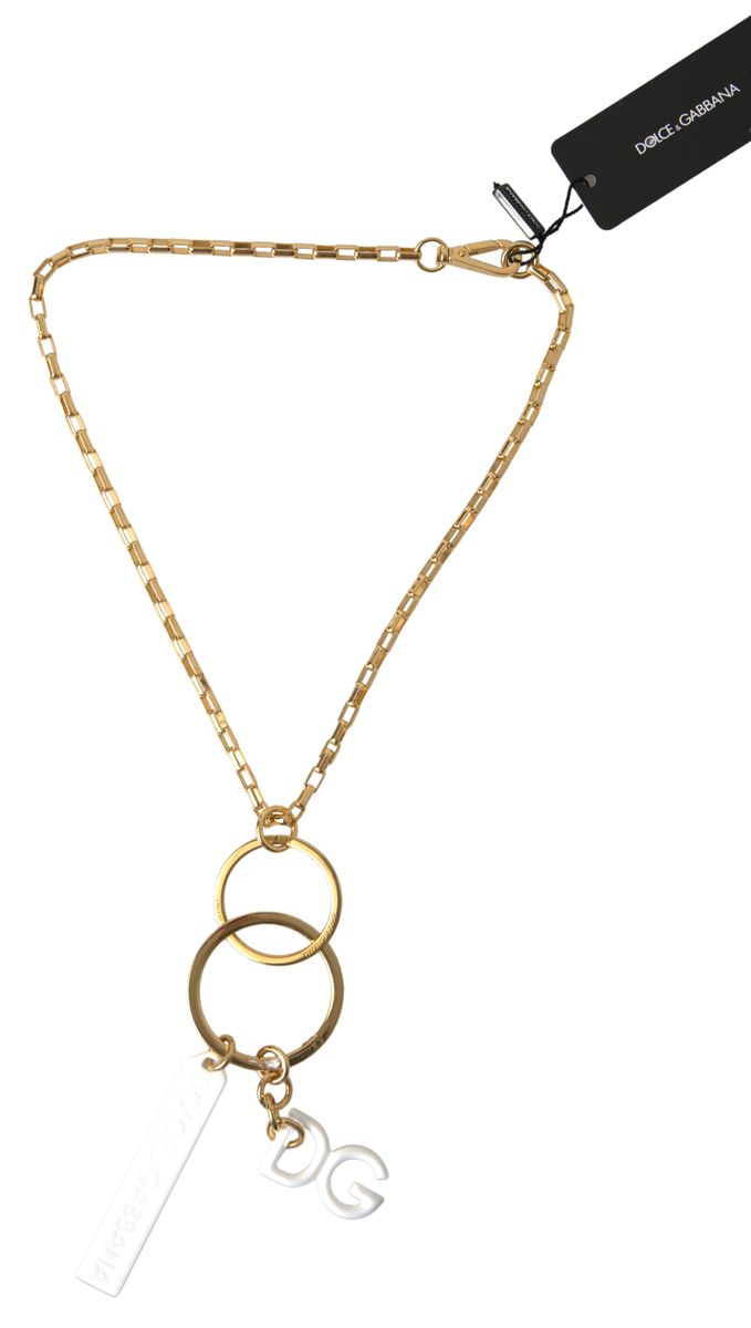 Dolce & Gabbana Chic Gold Charm Chain Necklace