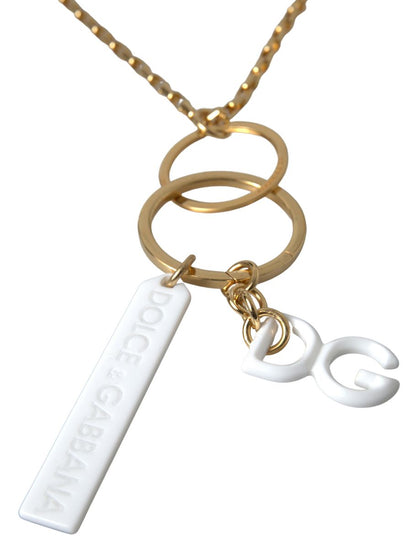 Dolce & Gabbana Chic Gold Charm Chain Necklace