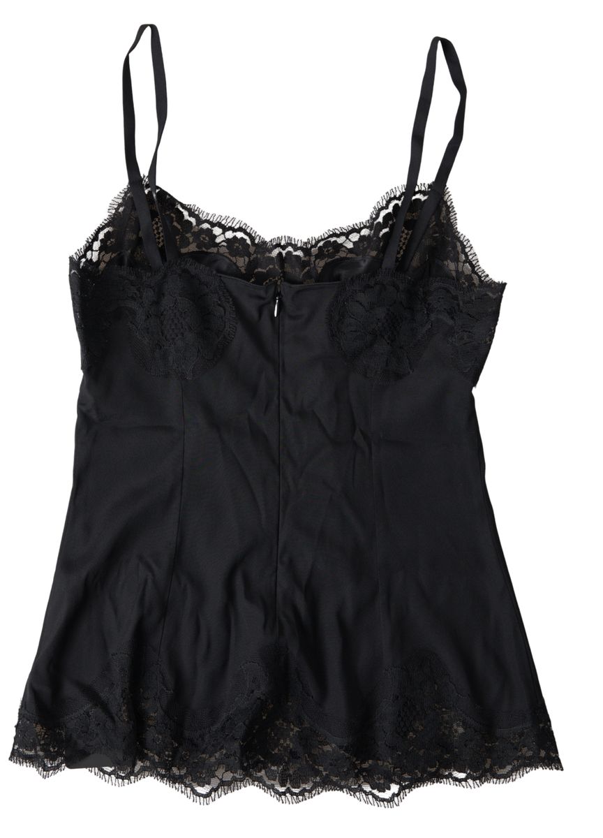 Dolce & Gabbana Elegant Black Silk Blend Camisole