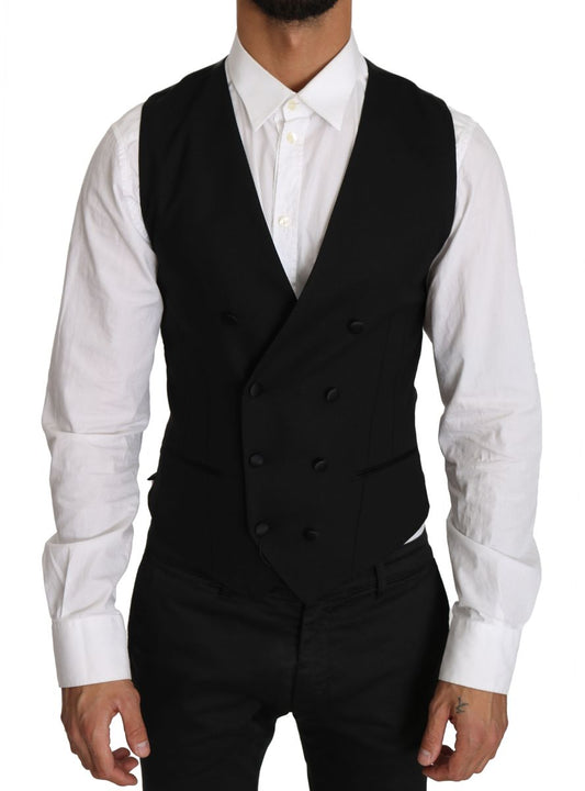 Dolce & Gabbana Sleek Double Breasted Slim Fit Wool Vest