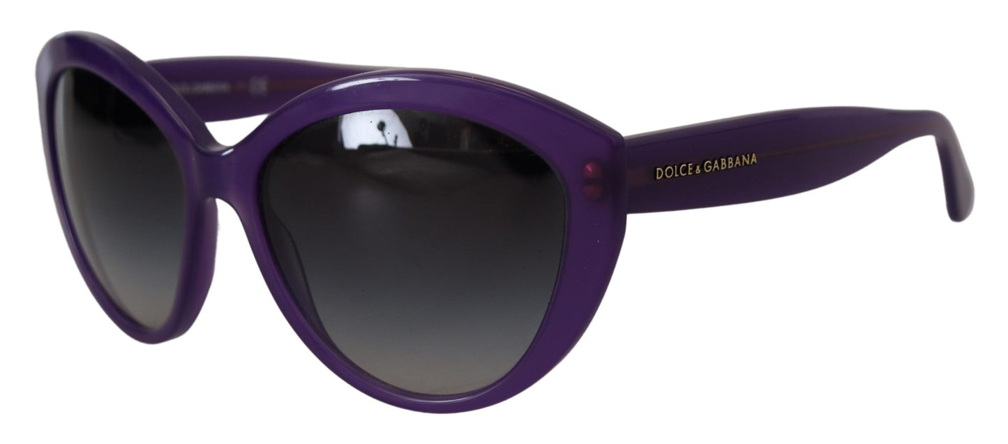 Dolce & Gabbana Chic Purple Cat-Eye Designer Sunglasses