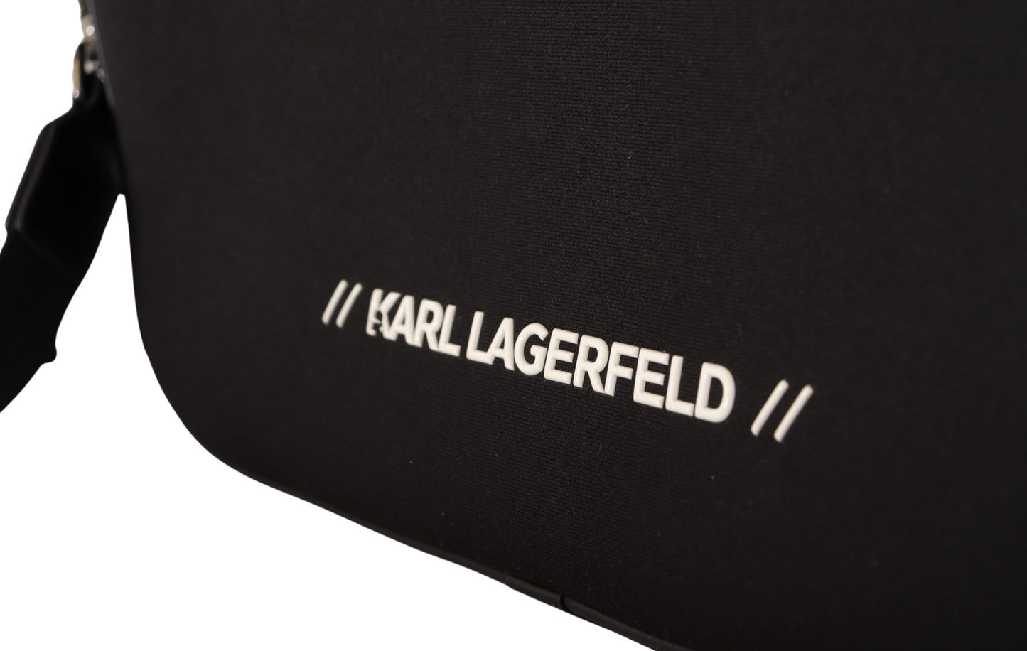 Karl Lagerfeld Sleek Nylon Laptop Crossbody Bag For Sophisticated Style