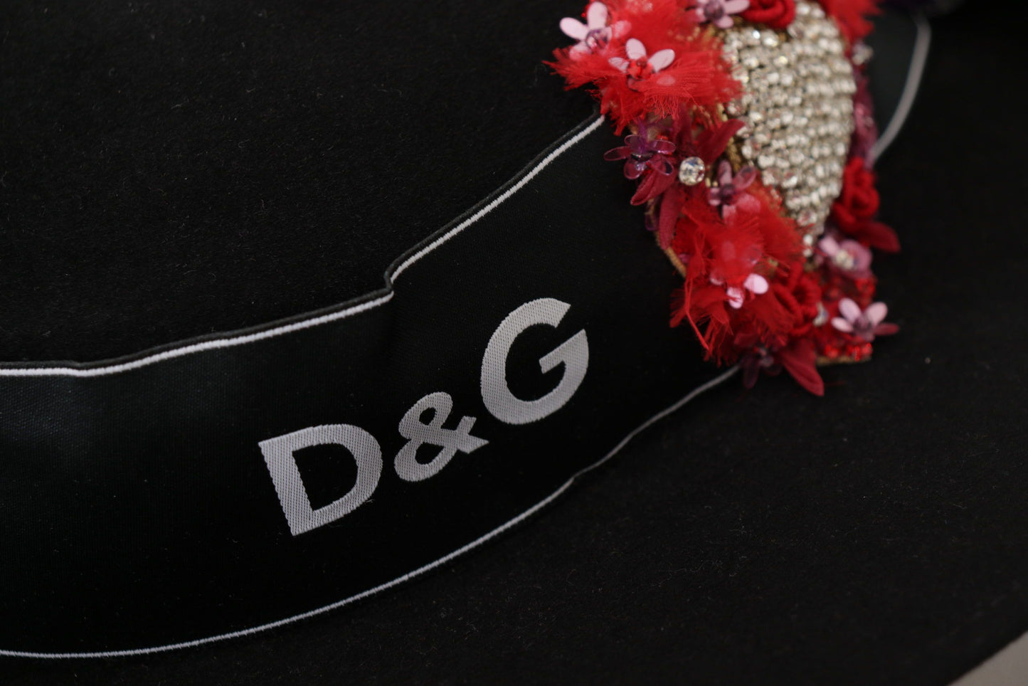 Dolce & Gabbana Elegant Wide Brim Black Hat