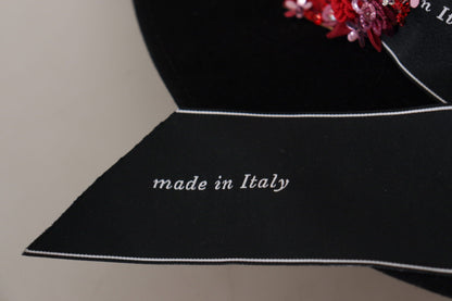 Dolce & Gabbana Elegant Wide Brim Black Hat