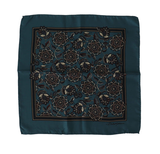 Dolce & Gabbana Elegant Silk Floral Pocket Square