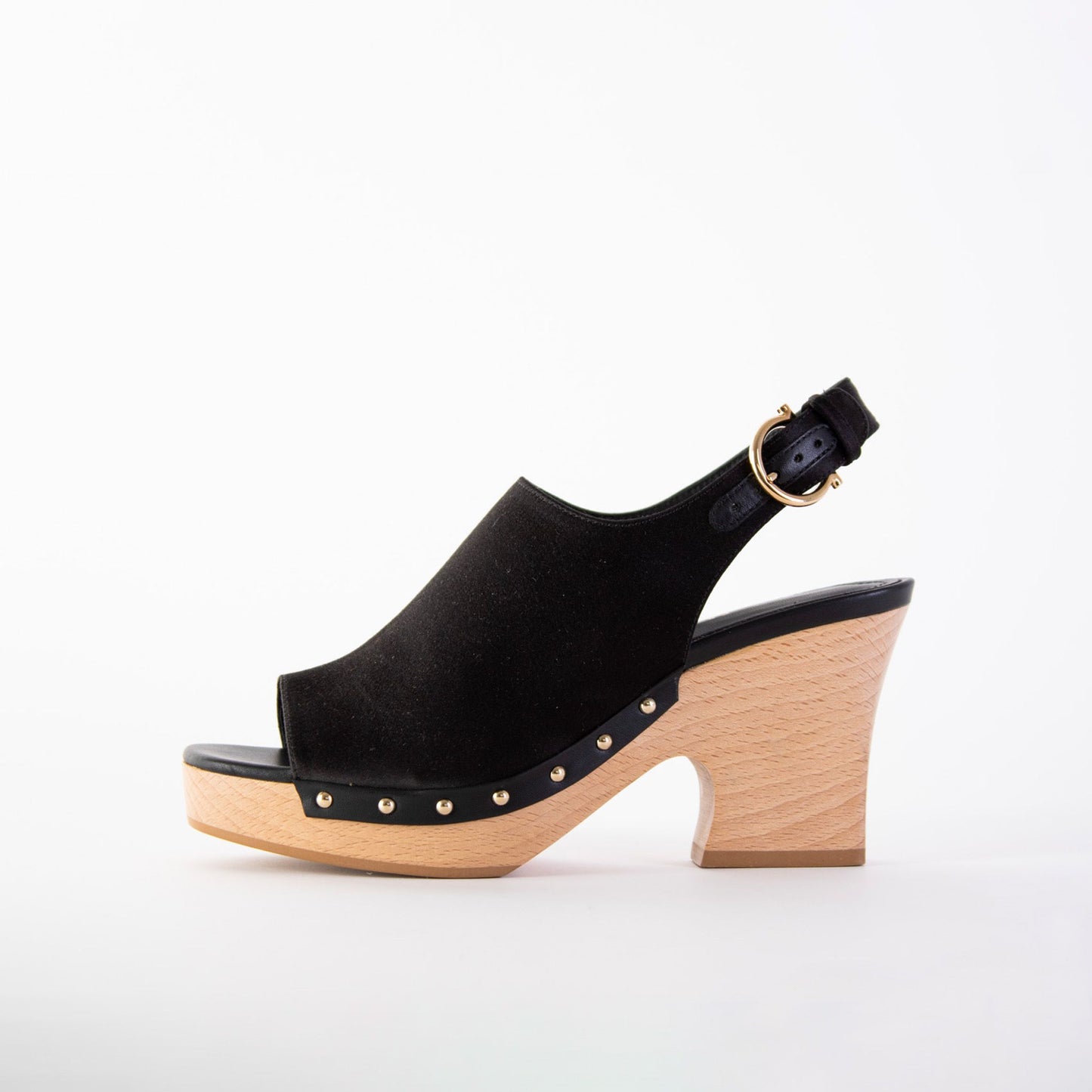 Salvatore Ferragamo Chic Susanne Black Wedge Sandals