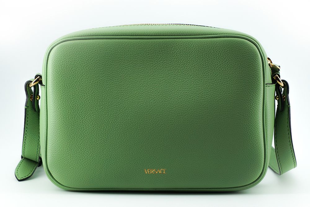 Versace Elegant Mint Green Leather Camera Case Bag