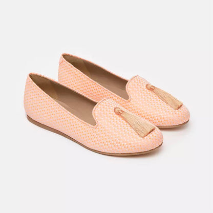 Charles Philip Elegant Pink Silk Alba Loafers