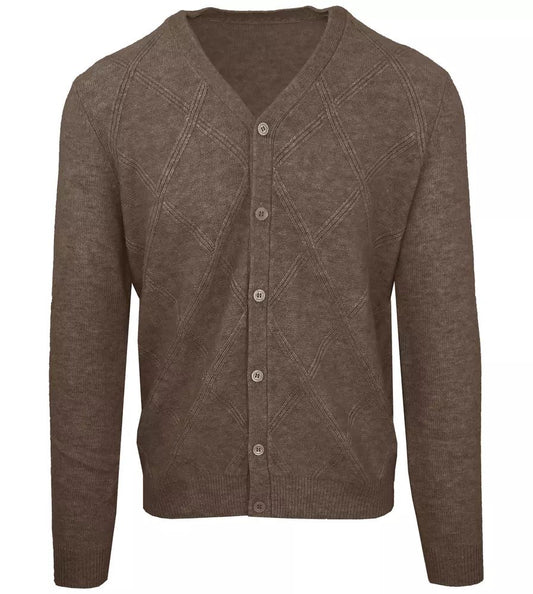 Malo Elegant Wool-Cashmere Men's V-Neck Cardigan