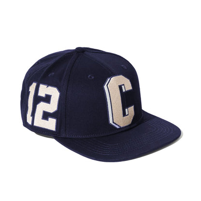 Comme Des Fuckdown Embroidered Logo Flat Visor Cap in Blue