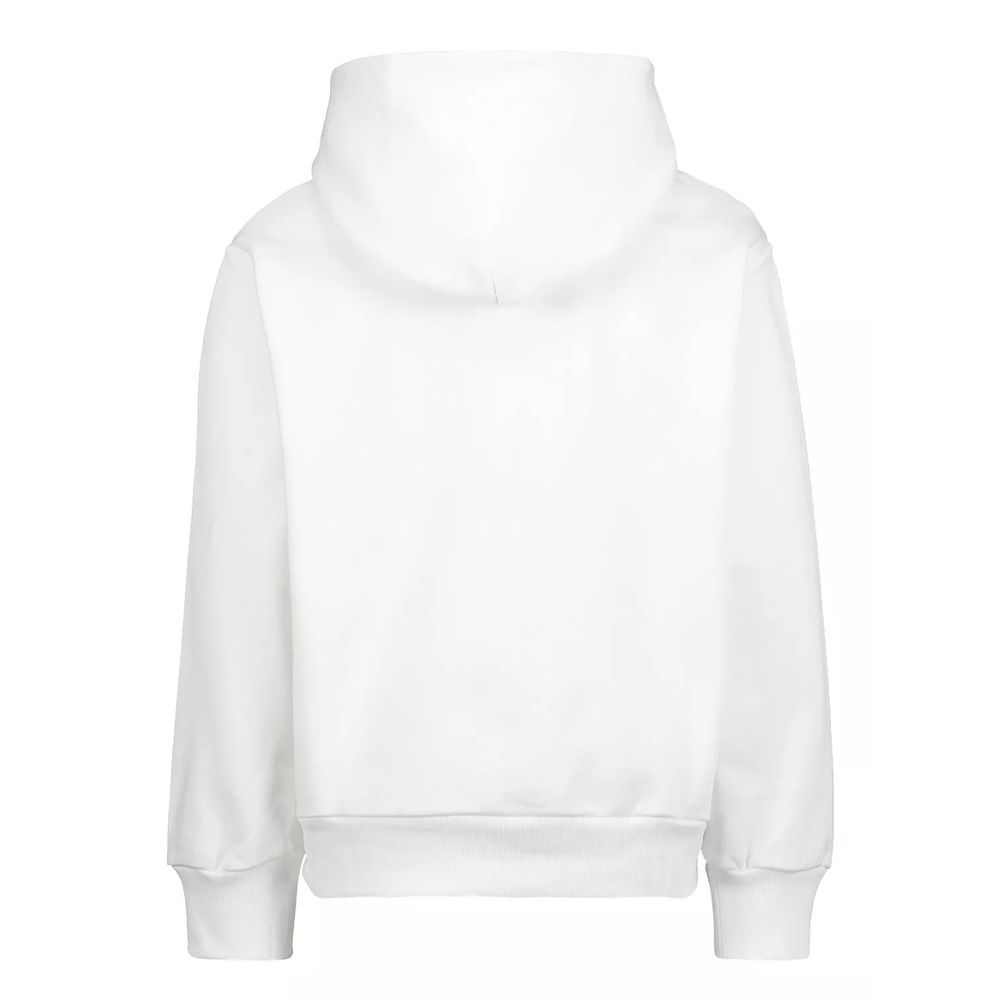 Diesel Winter White Cotton Hoodie with Designer Appeal