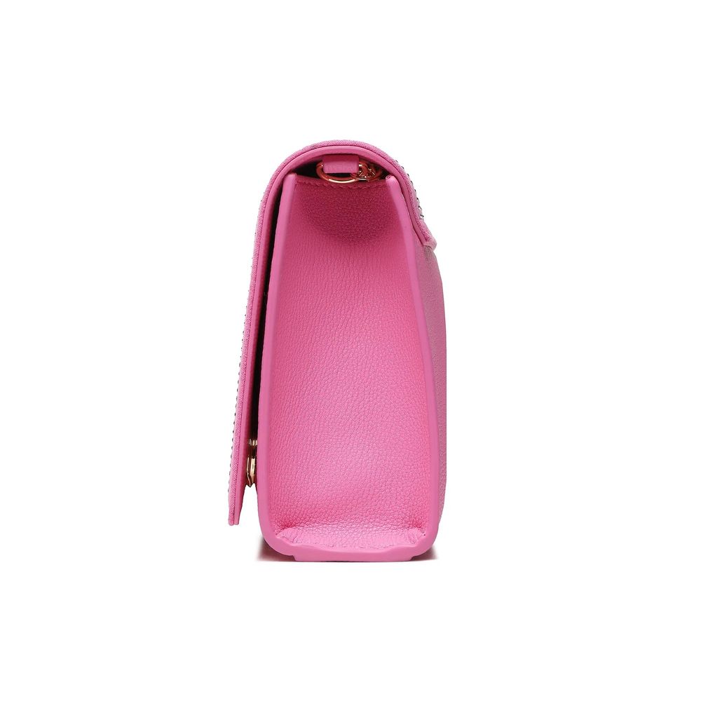 Love Moschino Chic Pink Rhinestone-Studded Shoulder Bag