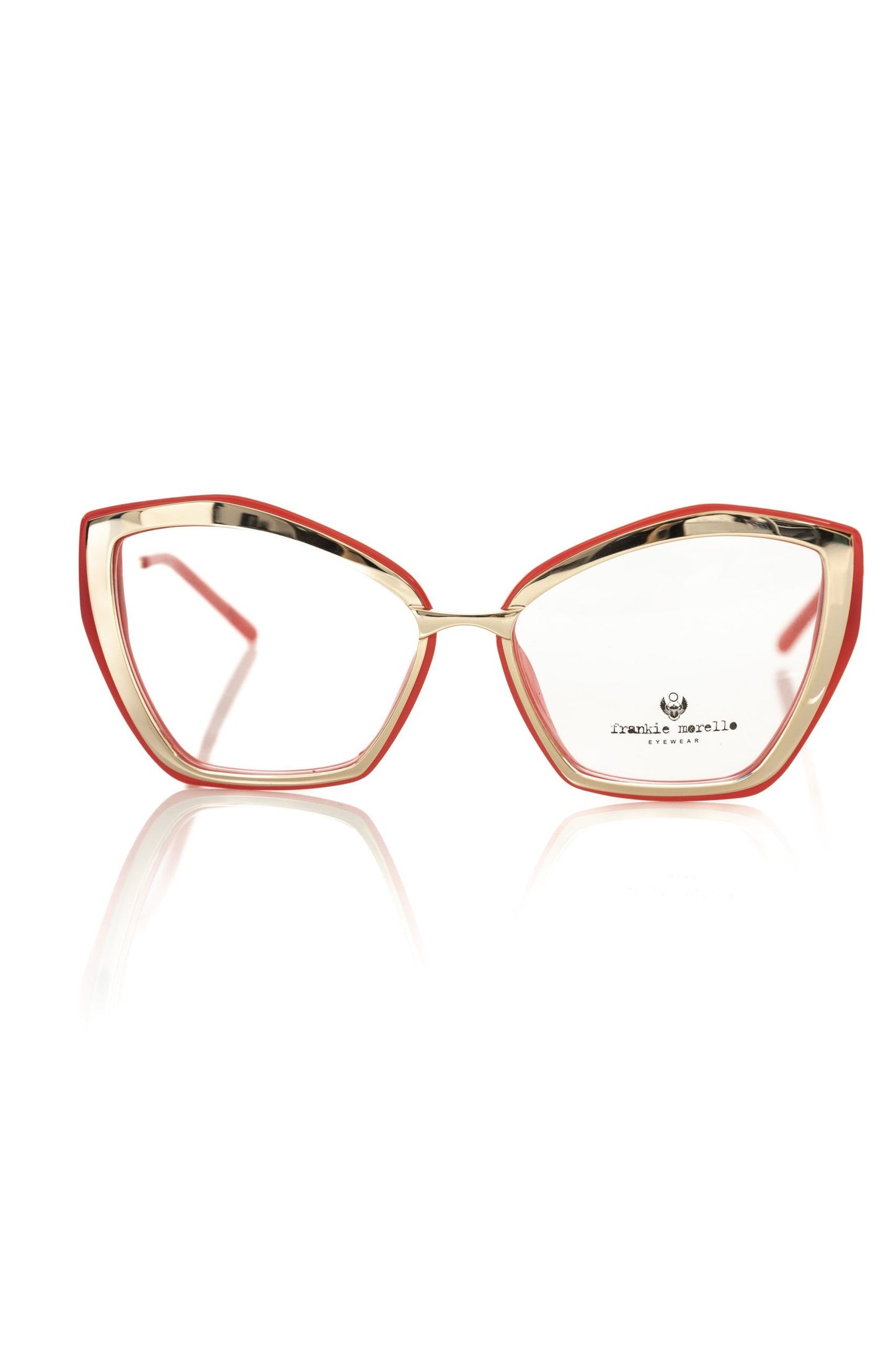 Frankie Morello Chic Butterfly Gold and Coral Eyeglasses