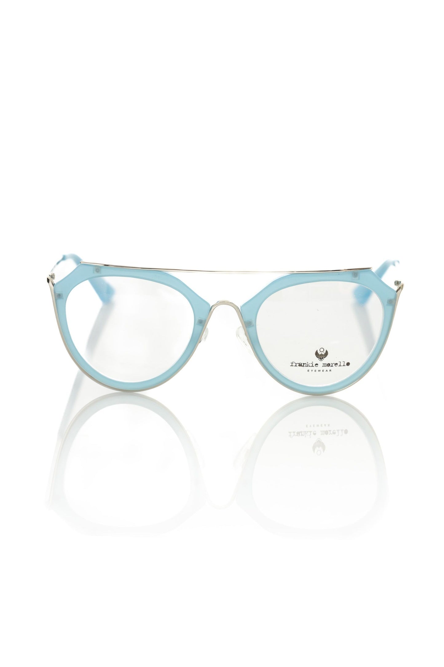 Frankie Morello Aviator-Styled Chic Eyeglasses - Light Blue