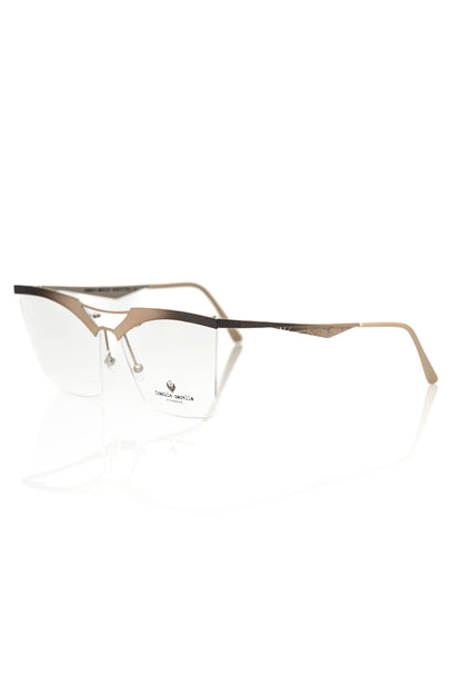 Frankie Morello Glittering Gold Clubmaster Eyeglasses