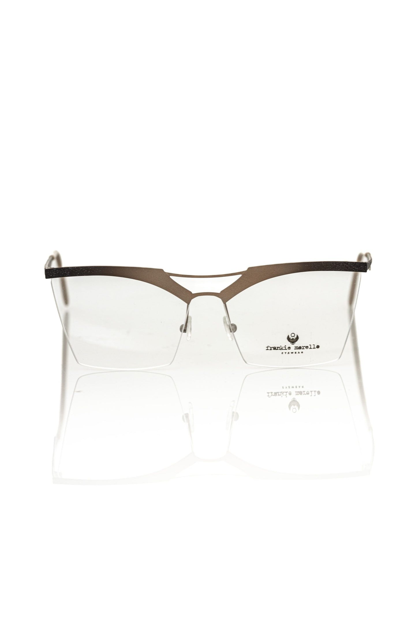 Frankie Morello Glittering Gold Clubmaster Eyeglasses