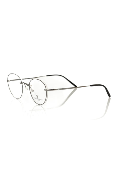 Frankie Morello Gunmetal Round Chic Eyeglasses