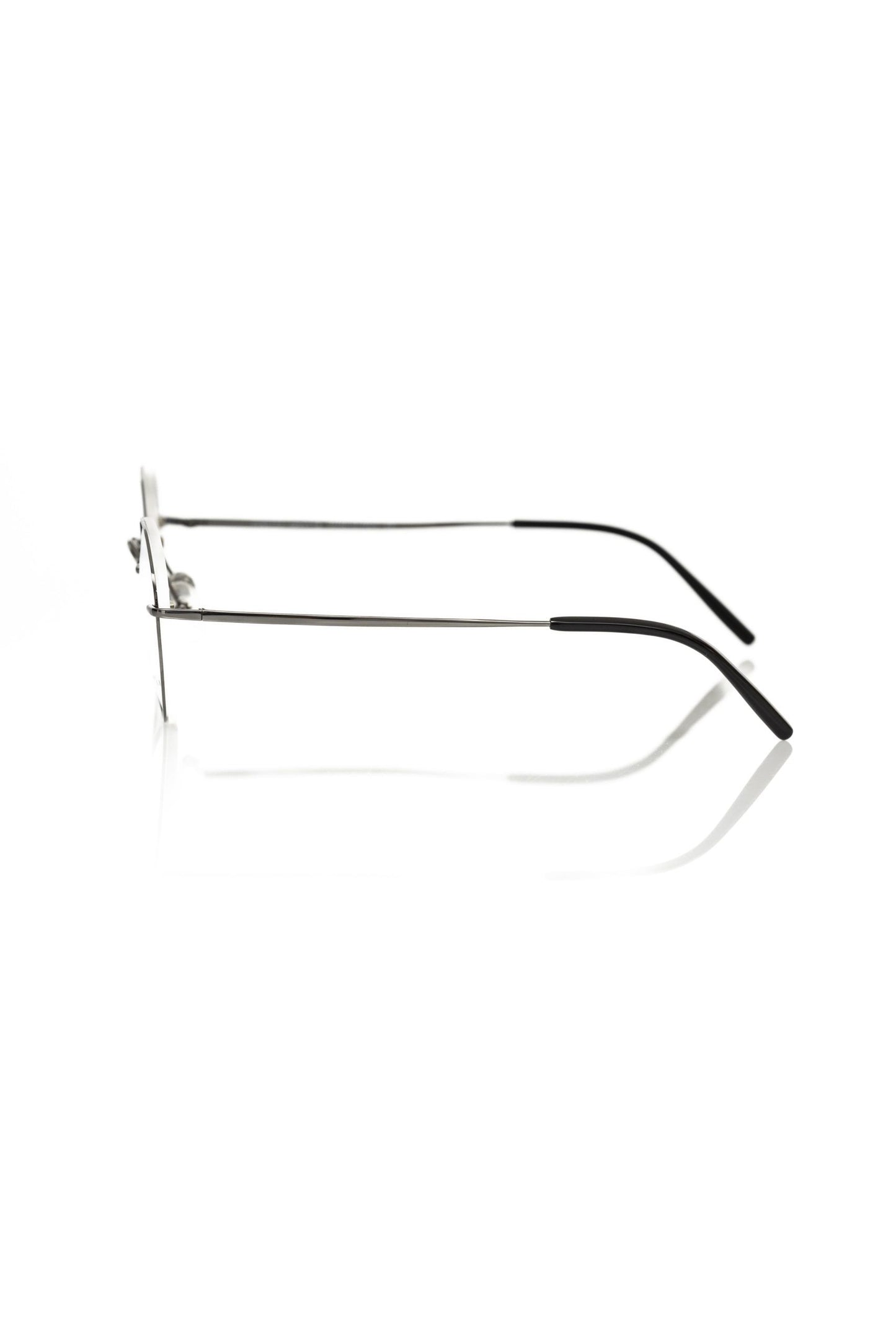 Frankie Morello Gunmetal Round Chic Eyeglasses