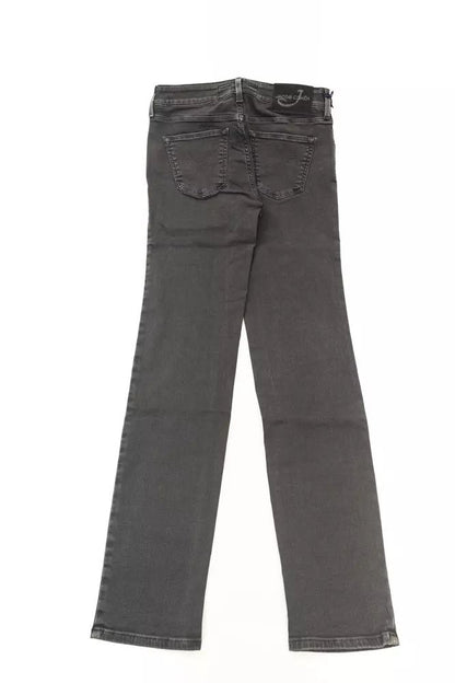 Jacob Cohen Vintage Chic Black Pony Skin Logo Jeans