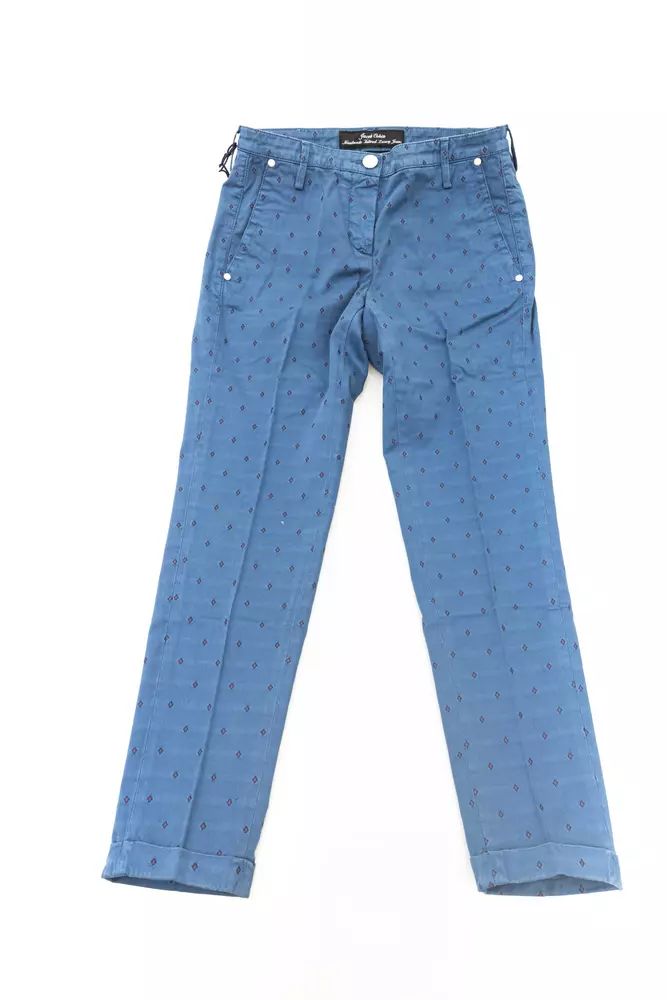 Jacob Cohen Sophisticated Blue Chino Jeans with Embroidered Logo