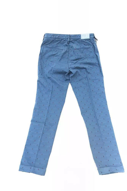 Jacob Cohen Sophisticated Blue Chino Jeans with Embroidered Logo