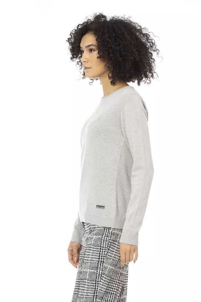 Baldinini Trend Elegant Crew Neck Monogram Sweater