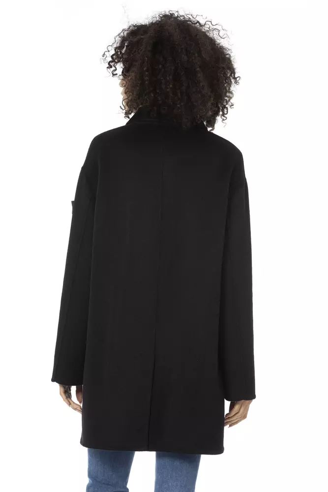 Baldinini Trend Elegant Long Wool-Blend Coat