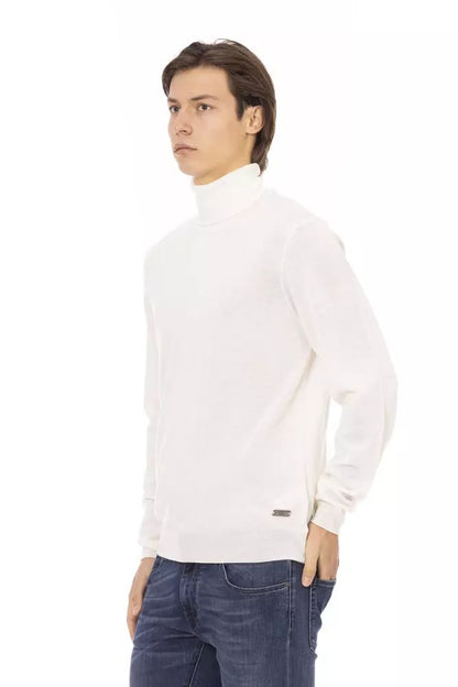 Baldinini Trend Elegant Turtleneck Monogram Sweater