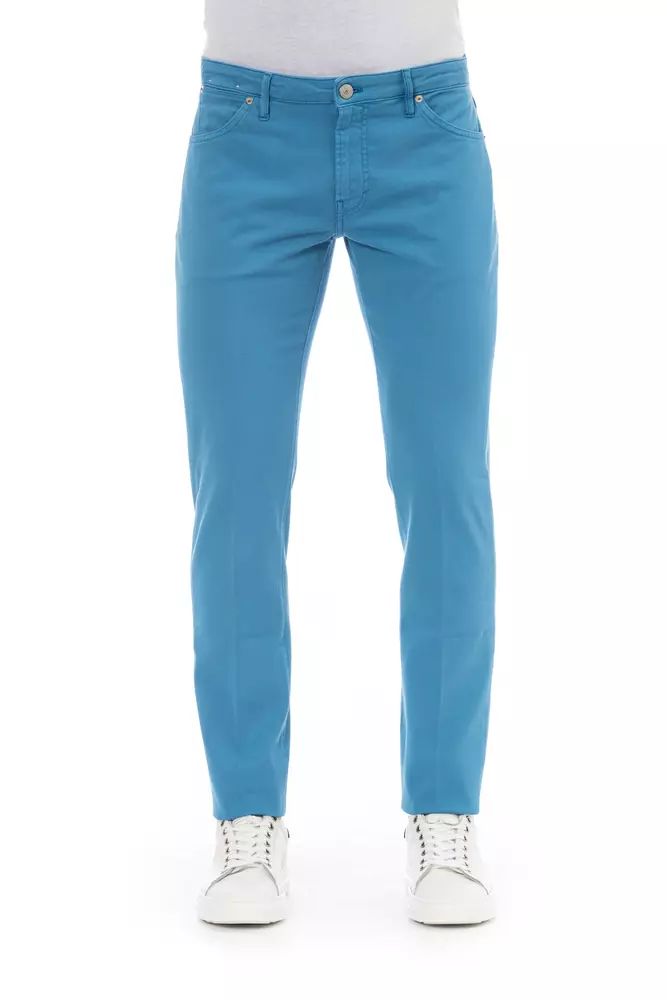 PT Torino Elegant Light Blue Cotton Stretch Jeans