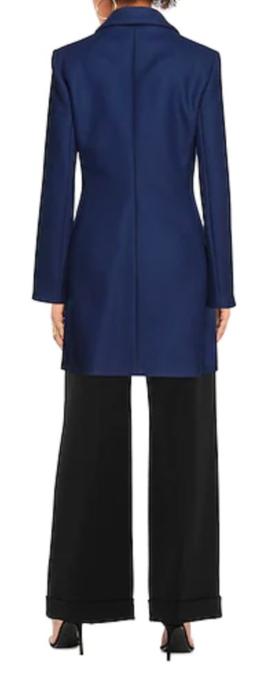 Love Moschino Elegant Embroidered Heart Wool Coat