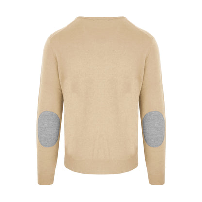 Malo Beige Cashmere Blend Roundneck Sweatshirt