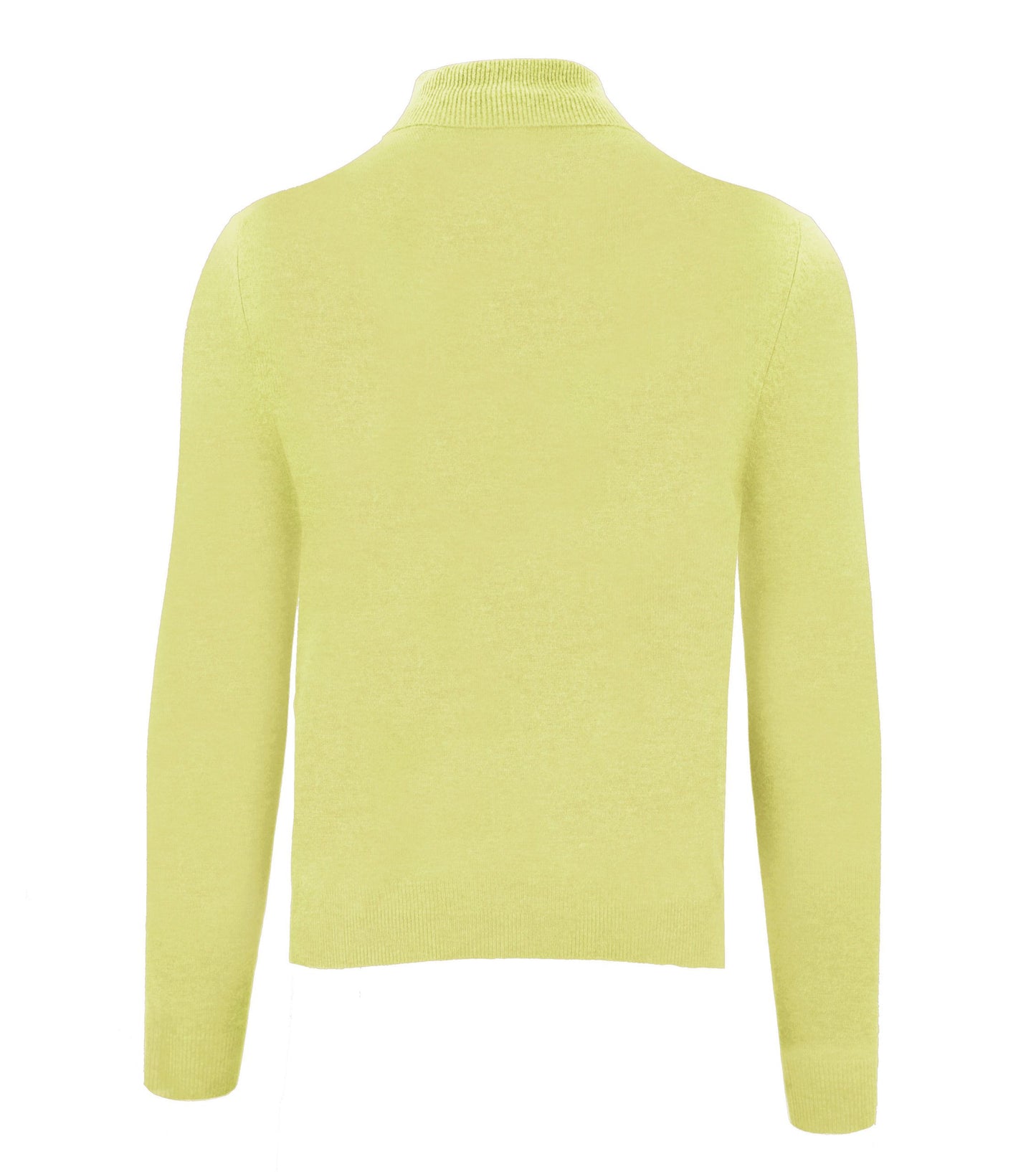 Malo Elegant High Neck Yellow Cashmere Sweater