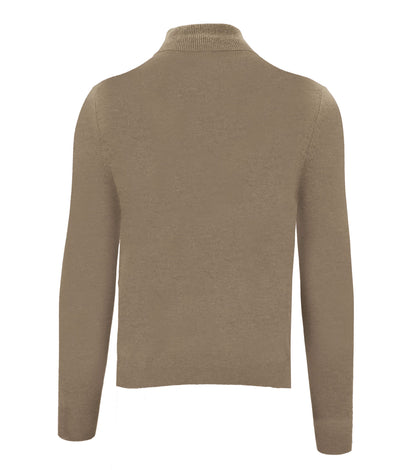 Malo Beige High Neck Cashmere Sweater